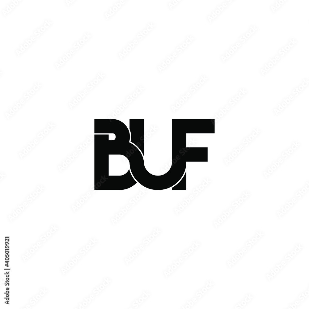 buf letter original monogram logo design buf letter original monogram logo design