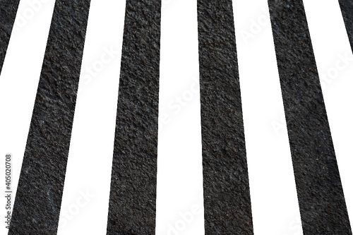 Crosswalk or Zebra walkway on asphalt road. Sign and symbol illustration background texture.