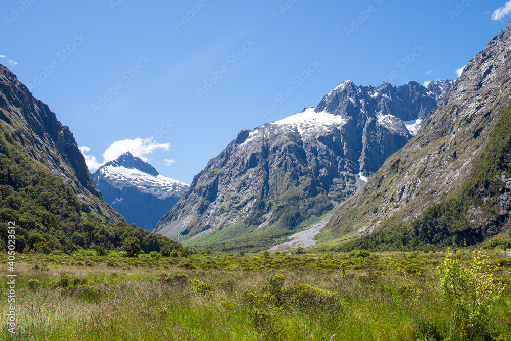 Mount Talbot view from Monkey Creek, New Zealand