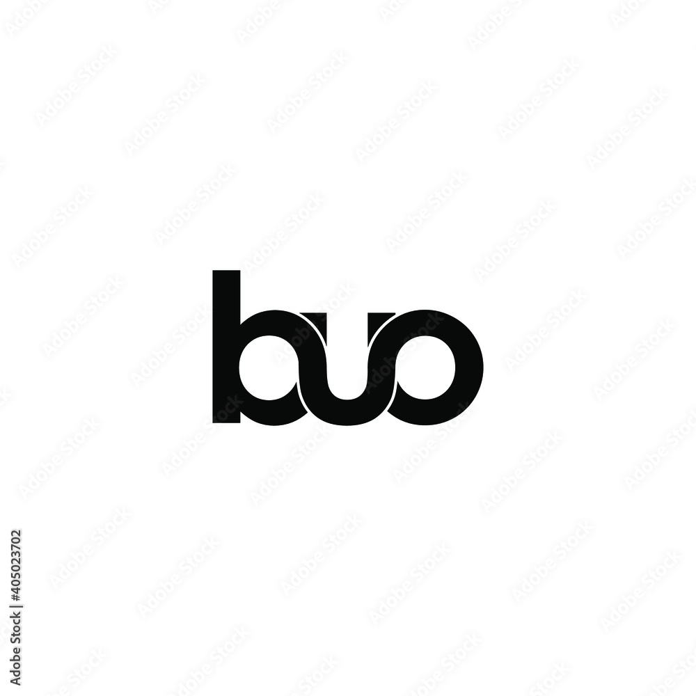 buo letter original monogram logo design buo letter original monogram logo design