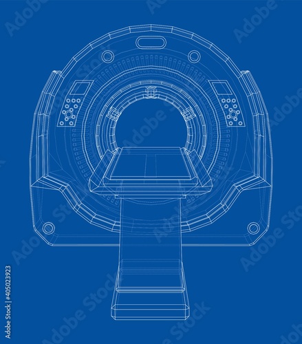 3d illustration of a MRI machine