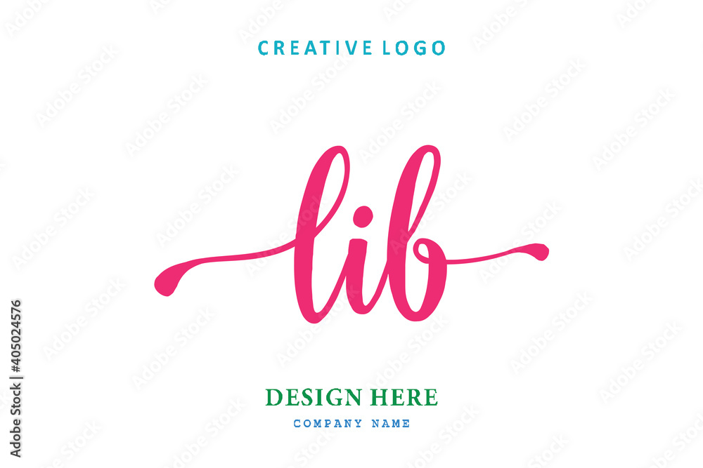 LIB lettering logo is simple, easy to understand and authoritative LIB lettering logo is simple, easy to understand and authoritative