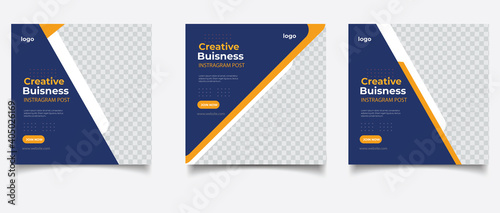 Creative business marketing banner for social media post template