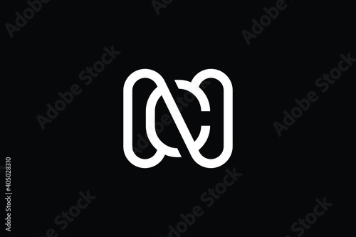 CN logo letter design on luxury background. NC logo monogram initials letter concept. CN icon logo design. NC elegant and Professional letter icon design on black background. N C CN NC