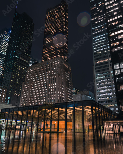 High rise building during nighttime photo