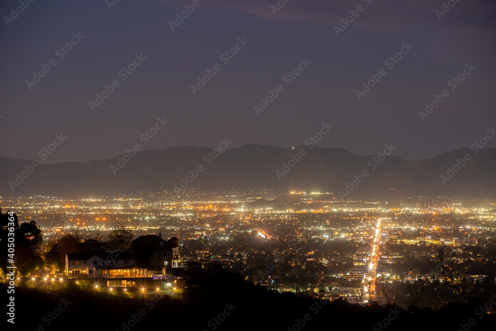 Night view of Studio city California Night view of Studio city California