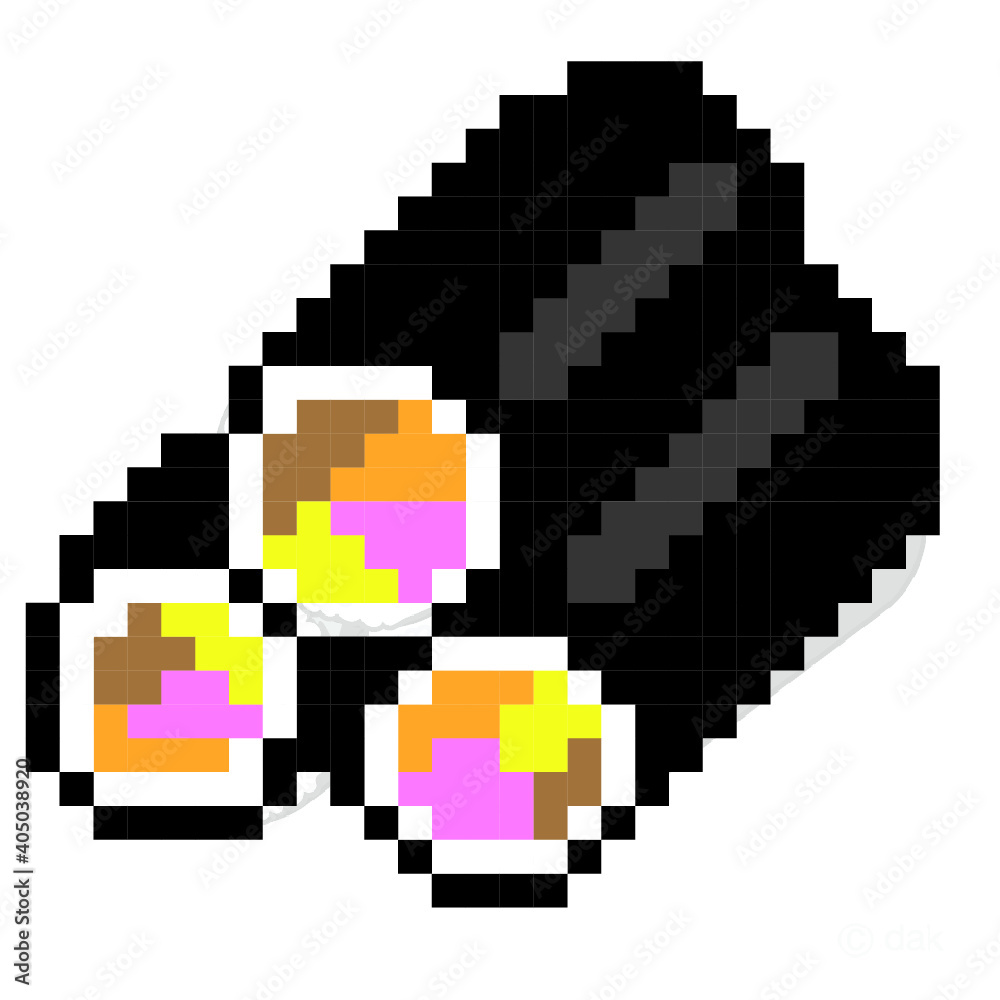 ドット絵・節分の恵方巻 ドット絵・節分の恵方巻