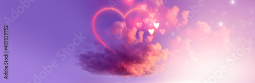 A cloud of love. Futuristic...