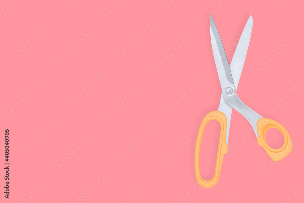 Scissors seamless pattern. Barber scissors against red background background. Scissors seamless pattern. Barber scissors against red background background.