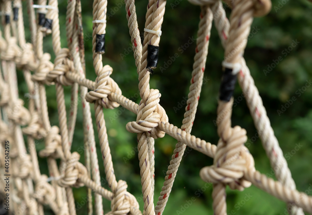 Braided rope into a bridge