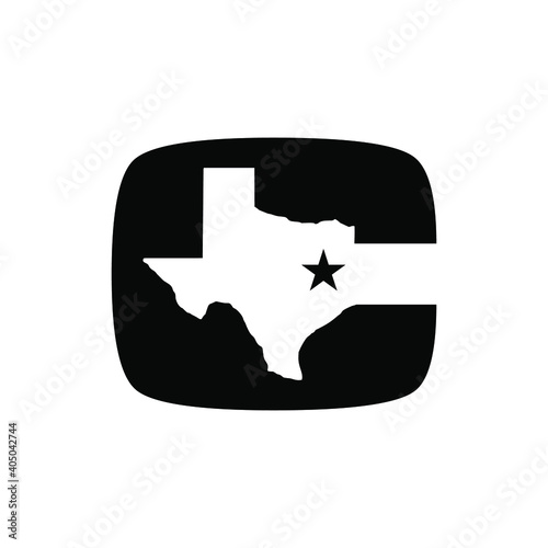 initials letter c texas icon  logo vector creative idea 