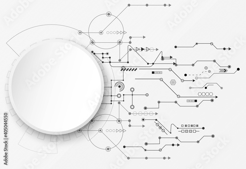 Abstract technology background.Vector circle and electricity line with blue electronic cycle.Digital data , circuit board, Scientific background,Digital art and Abstract background concept.