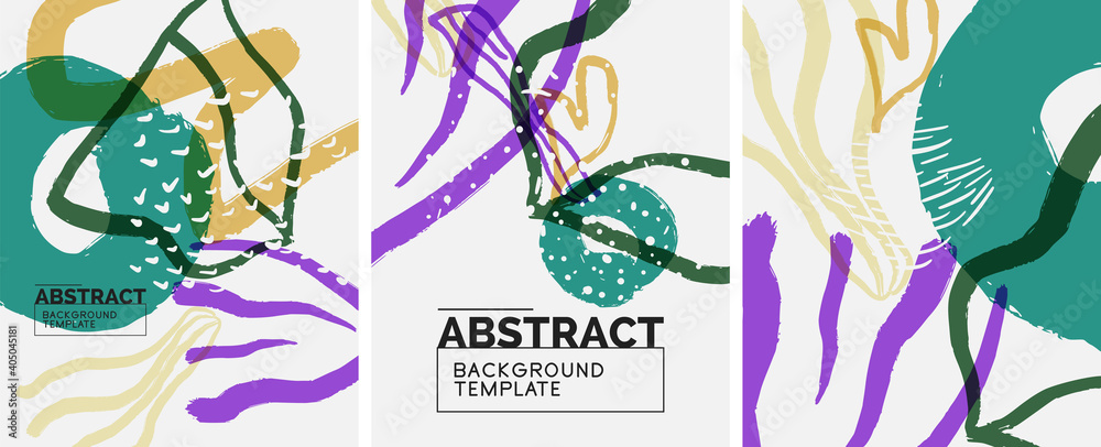 Social media abstract backgrounds. Abstract hand drawn doodles. Vector illustration for covers, banners, flyers