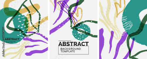 Social media abstract backgrounds. Abstract hand drawn doodles. Vector illustration for covers  banners  flyers