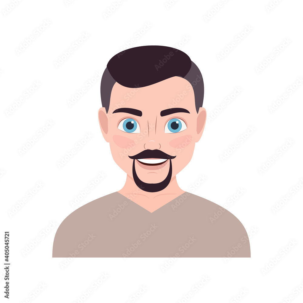 avatar of a smiling young man. vector illustration. avatar of a smiling young man. vector illustration.
