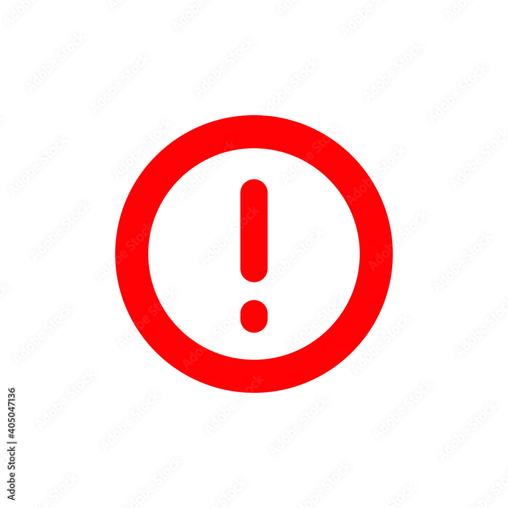 Icon vector graphic of exclamation mark Icon vector graphic of exclamation mark