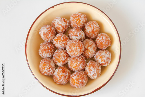 Sesame balls chinese dessert close up. mayuan. photo