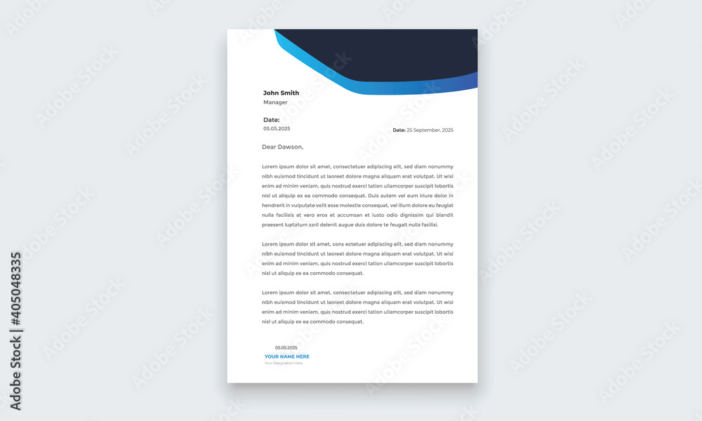 Elegant business style letterhead template design for your project design, Vector illustration. Elegant business style letterhead template design for your project design, Vector illustration.