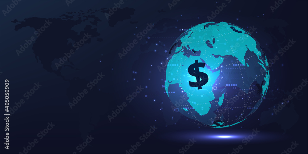 Fototapeta premium Financial technology concept(FinTech).
