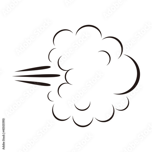 Air steam cloud vector icon illustration sign