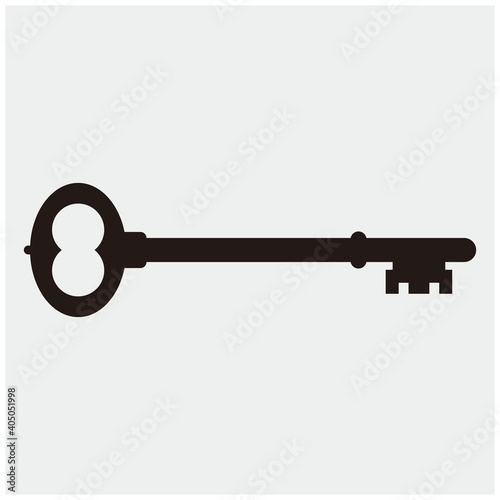 Old door key vector icon illustration sign © MD_01
