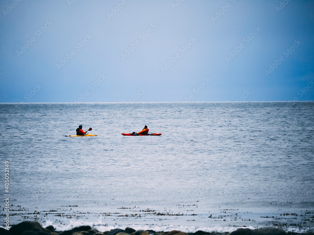 Canoeing of the welsh coast 