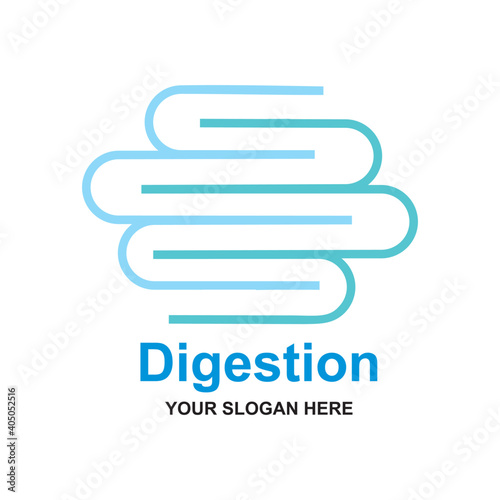 Healthy digestion vector logo illustration on white background