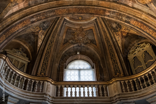 Beautiful interior with paintings and decorations inside of Church in Valletta (or Il-Belt), the capital of the Mediterranean island nation of Malta © AlbertMi