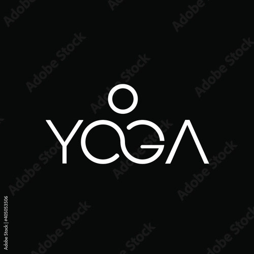yoga logo design creative idea letter