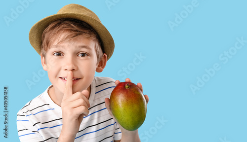 Cute little boy with fresh ...