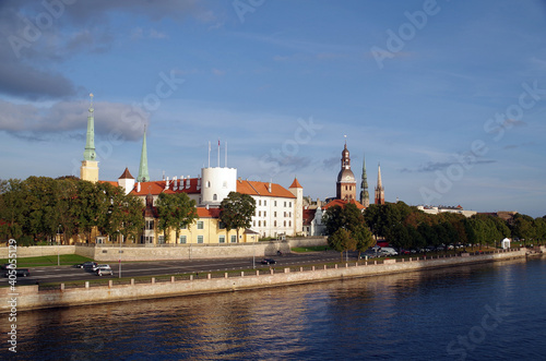 View to the Riga from the river (Latvia, Europe)