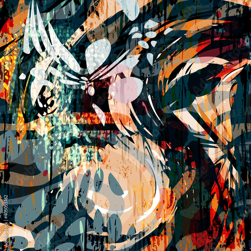 abstract color pattern in graffiti style Quality illustration for your design
