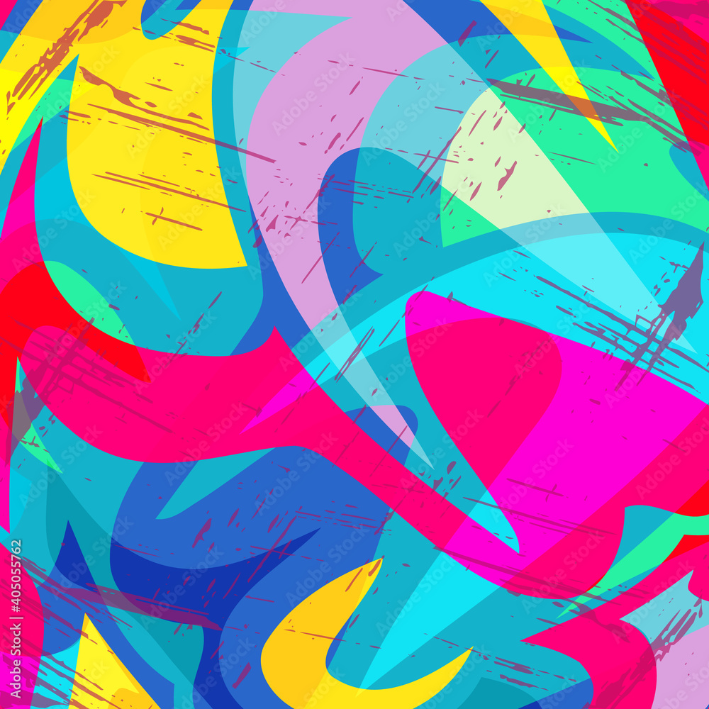 Fototapeta premium abstract color pattern in graffiti style Quality illustration for your design