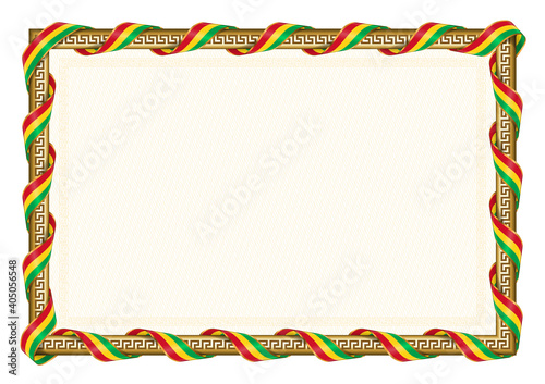  frame and border with Guinea-Bissau flag