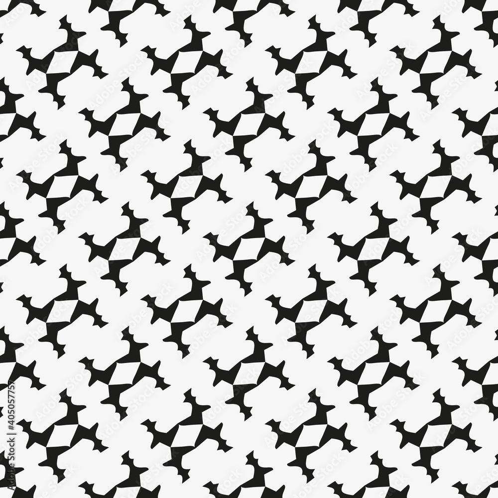 black white abstract seamless pattern for design