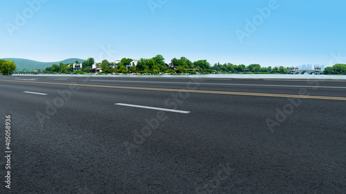 Road ground and outdoor natural landscape.