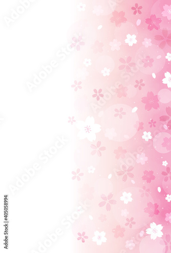 桜　サクラ　背景　カード　縦型