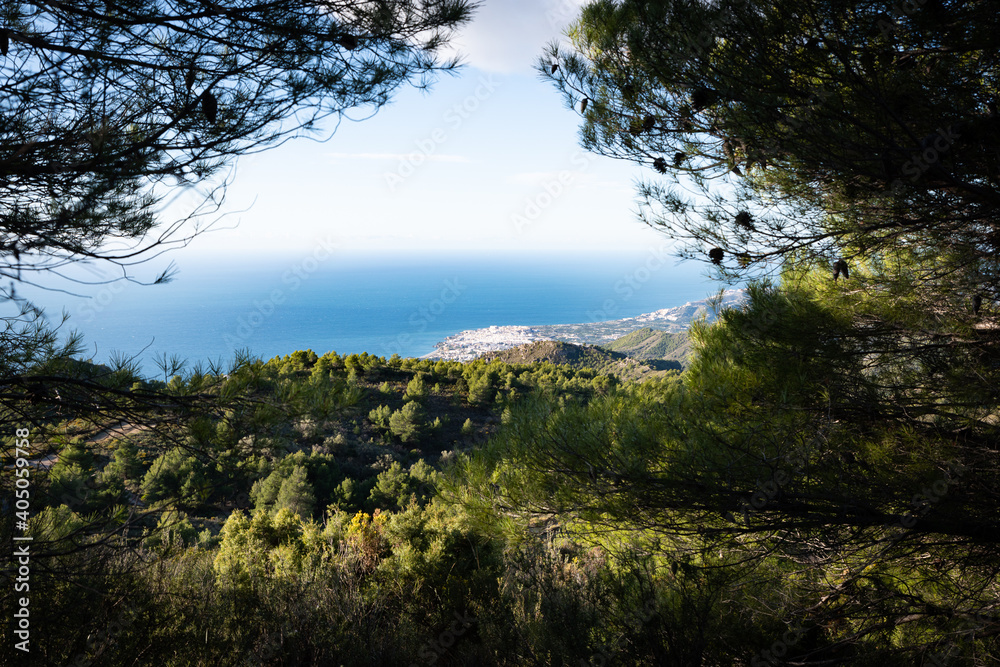 Views from the route to El Pico del Cielo in Nerja, Spain