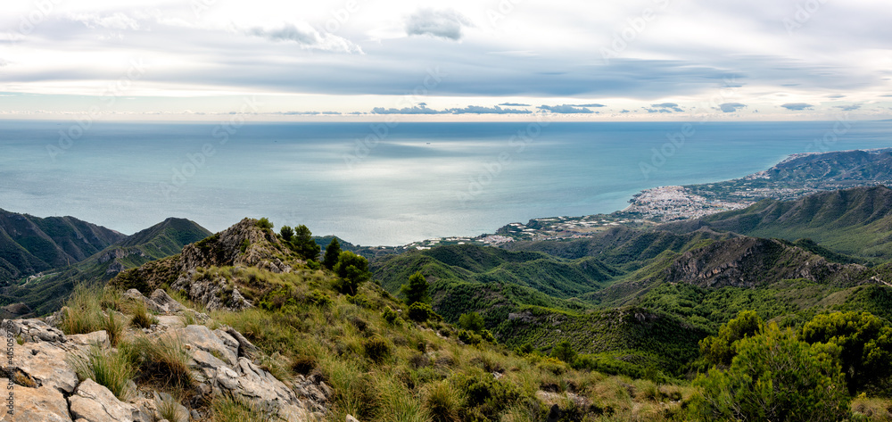 Views from the route to El Pico del Cielo in Nerja, Spain