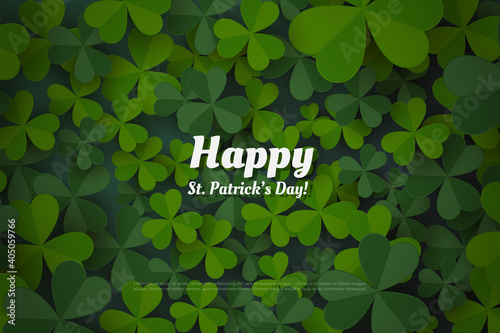 st patrick's day background with green leaves.
