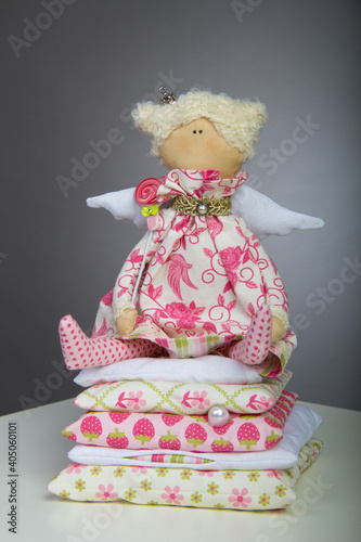 Textile toys Angel DIY doll hande made patchwork