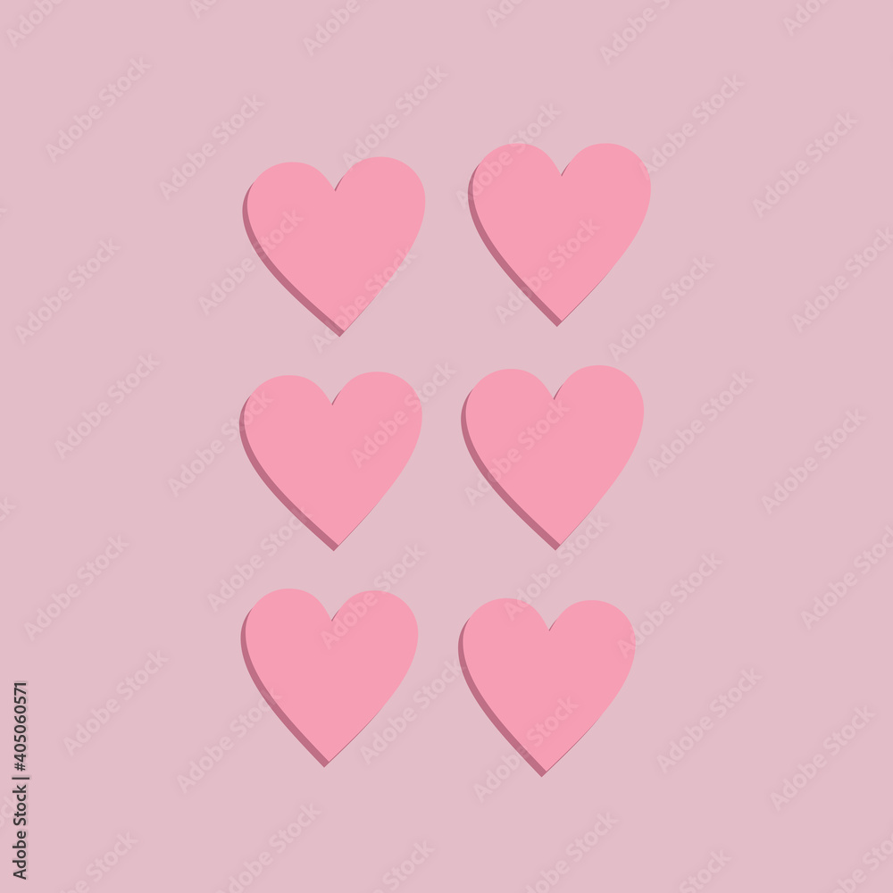 Happy Valentines Day,  background with hearts