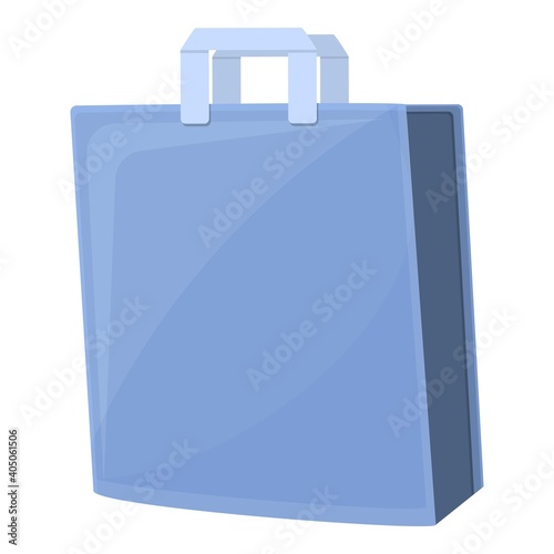 Biodegradable plastic shop bag icon. Cartoon of biodegradable plastic shop bag vector icon for web design isolated on white background