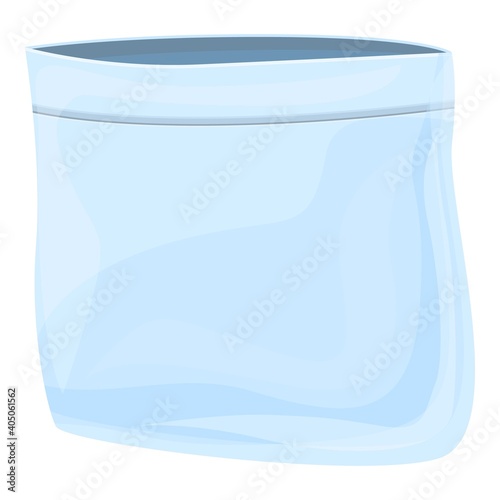 Biodegradable plastic small bag icon. Cartoon of biodegradable plastic small bag vector icon for web design isolated on white background