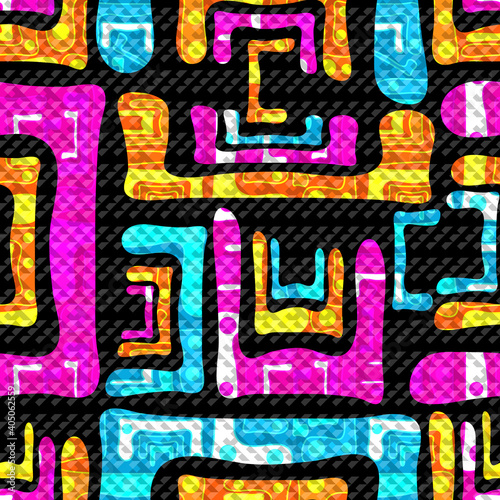 Vintage seamless illustration in graffiti style for your design