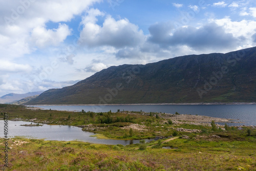 Loch Cluanie in the Scottish highlands. It is a reservoir in the northwest of Scotland.