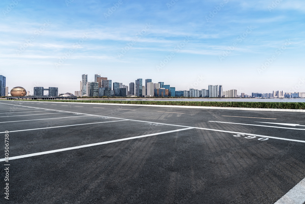 Roads and architectural landscape of modern Chinese cities.