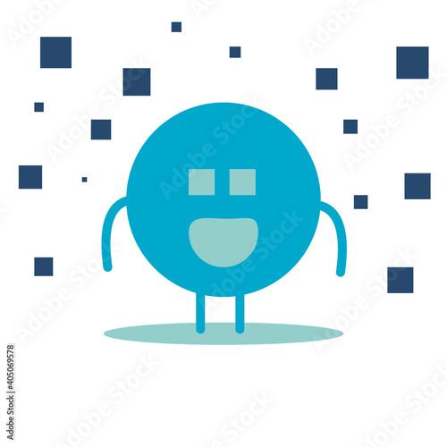 Ilustration Vector Grapich of 
Blue Elips Character with Box

This ilustration perfect for animation kids , children's magazine and education