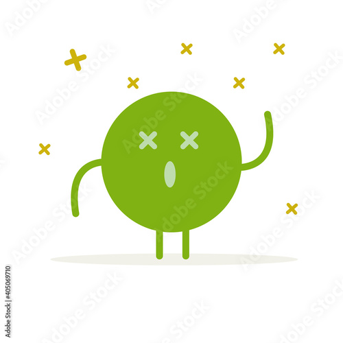 Ilustration Vector Grapich of 
Green Elips Character Sad

This ilustration perfect for animation kids , children's magazine and education