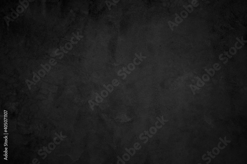 Close up retro plain dark black cement & concrete wall background texture for show or advertise or promote product and content on display and web design element concept decor. photo